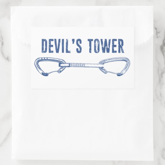 Tower Climbing Quickziehung Rechteckiger Aufkleber (Tasche)