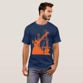 Tower Crane Operator Construction Worker Skyline T-Shirt (Vorne ganz)
