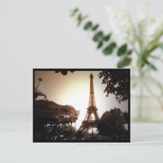 Tower Eiffel 2 Postkarte (Stehend Vorderseite)