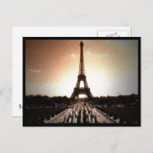 Tower Eiffel 4 Postkarte (Vorne/Hinten)