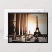 Tower Eiffel Postkarte (Vorne/Hinten)