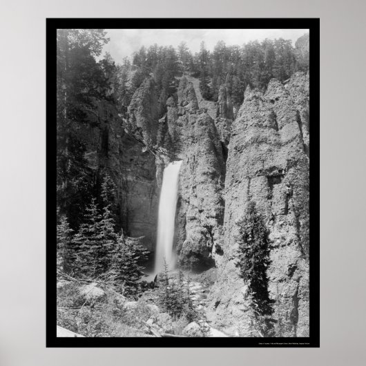 Tower Falls Yellowstone 1899 Poster (Vorne)