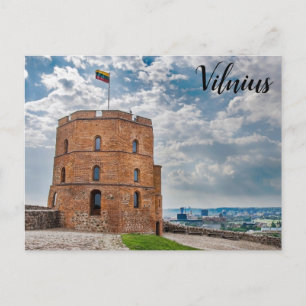 Tower Gediminas in Vilnius, Litauen Postkarte