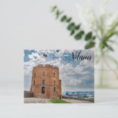 Tower Gediminas in Vilnius, Litauen Postkarte (Stehend Vorderseite)