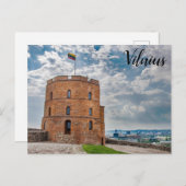 Tower Gediminas in Vilnius, Litauen Postkarte (Vorne/Hinten)