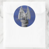 Tower Guardian - Silberdrache Runder Aufkleber (Tasche)