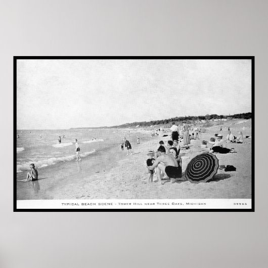 Tower Hill in der Nähe von Drei Eichen, Michigan Poster (Vorne)