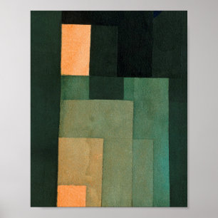 Tower in Orange und Green : Paul Klee 1922 Poster