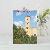 Tower in Rabat, Marokko Karte (Stehend Vorderseite)