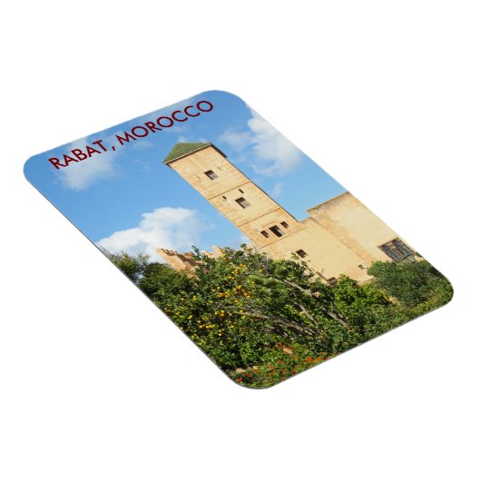 Tower in Rabat, Marokko Magnet (Rechte Seite)