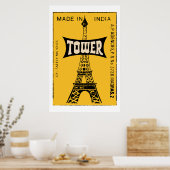 TOWER (Indische Vintage Matchbox-Abdeckung) Poster (Küche)