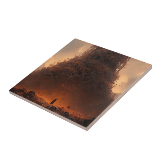 Tower made by Bones Dark Fantasy Art Fliese (Seite)