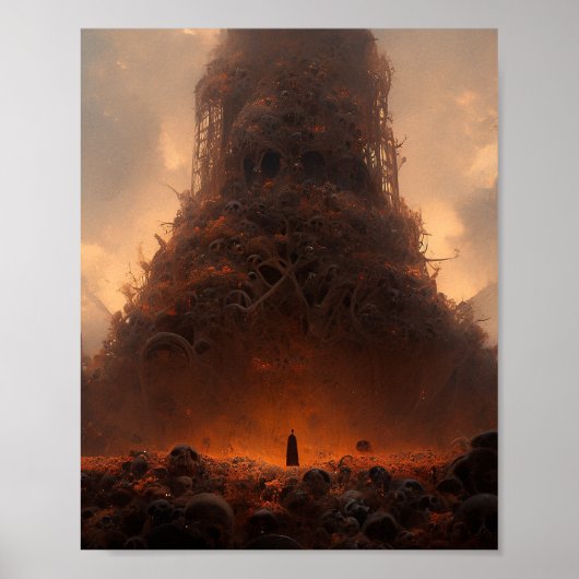 Tower made by Bones Dark Fantasy Art Poster (Vorne)