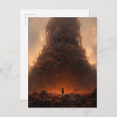 Tower made by Bones Dark Fantasy Art Postkarte (Vorne/Hinten)