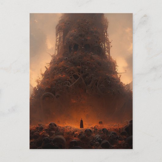 Tower made by Bones Dark Fantasy Art Postkarte (Vorderseite)