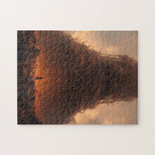 Tower made by Bones Dark Fantasy Art Puzzle (Horizontal)