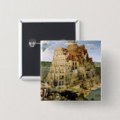 Tower of Babel - Peter Bruegel Button (Vorne & Hinten)