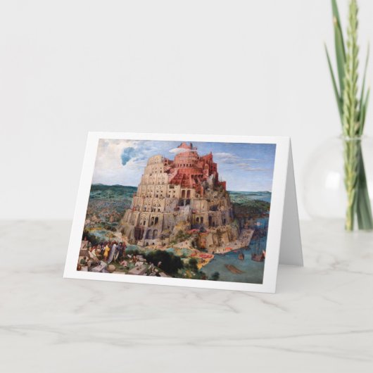 Tower of Babel, Pieter Bruegel the Elder, 1563 Karte (Vorderseite)