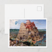 Tower of Babel, Pieter Bruegel the Elder, 1563 Postkarte (Vorne/Hinten)