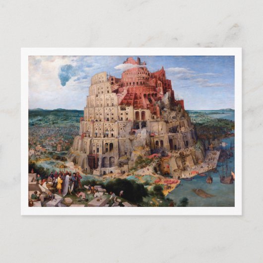Tower of Babel, Pieter Bruegel the Elder, 1563 Postkarte (Vorderseite)
