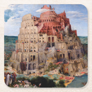 Tower of Babel, Pieter Bruegel the Elder, 1563 Rechteckiger Pappuntersetzer