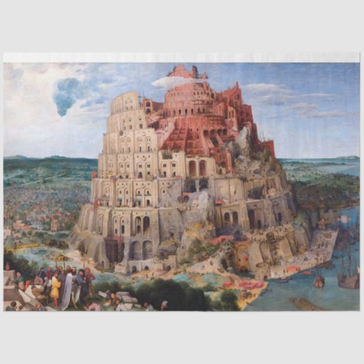 Tower of Babel, Pieter Bruegel the Elder, 1563 Seidenpapier (Vorderseite)