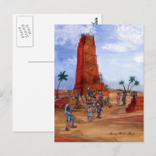 Tower of Babel Postcard Postkarte (Vorne/Hinten)