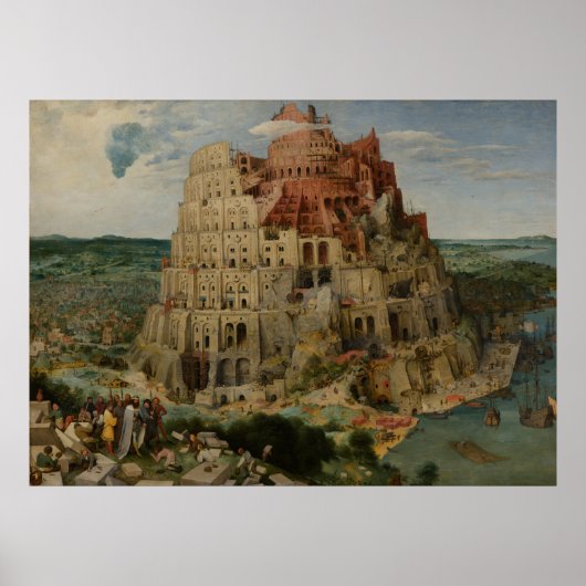 Tower of Babel von Pieter Bruegel the Elder Poster (Vorne)