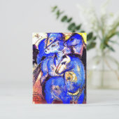 Tower of Blue Horses von Franz Marc Postkarte (Stehend Vorderseite)