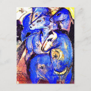 Tower of Blue Horses von Franz Marc Postkarte