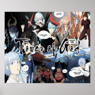 Tower of God Baam Rak and Khun Collage Poster