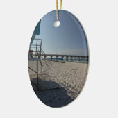 Tower of Lifeguard am Panama City Beach Pier Keramikornament (Links)