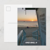 Tower of Lifeguard at Sunset - Venice Beach, CA Postkarte (Vorne/Hinten)