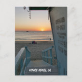 Tower of Lifeguard at Sunset - Venice Beach, CA Postkarte (Vorderseite)