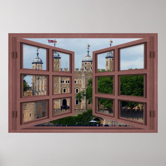 Tower of London 6 Pane Open Window Poster (Vorne)