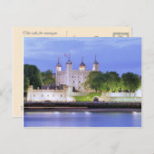 Tower of London and River Thames Postkarte (Vorne/Hinten)