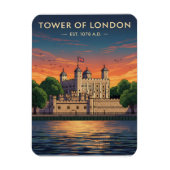 Tower of London at sunset Magnet (Vertikal)