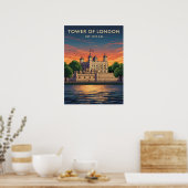 Tower of London at sunset Poster (Küche)