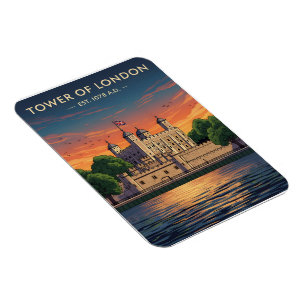 Tower of London bei Sonnenuntergang Magnet