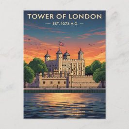 Tower of London bei Sonnenuntergang Postkarte