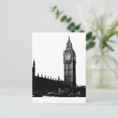 Tower of London Big Ben Black and White Fotografy Postkarte (Stehend Vorderseite)