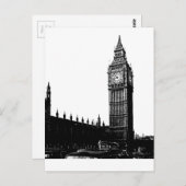 Tower of London Big Ben Black and White Fotografy Postkarte (Vorne/Hinten)