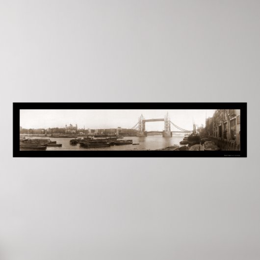 Tower of London Bridge Foto 1909 Poster (Vorne)