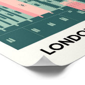 Tower of London England abstrakte Reisemöglichkeit Poster (Ecke)