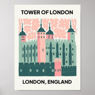 Tower of London England abstrakte Reisemöglichkeit Poster