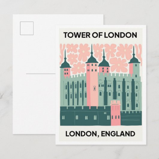 Tower of London England abstrakte Reisemöglichkeit Postkarte (Vorne/Hinten)