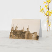 Tower of London Greeting Card Karte (Gelbe Blume)