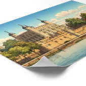 Tower of London Japanese Woodblock Print Poster (Ecke)