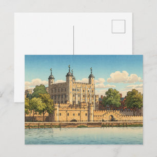 Tower of London Japanischer Holzschnitt Postkarte