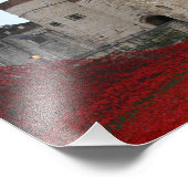 Tower of London mit hellen roten Poppies Fotodruck (Ecke)